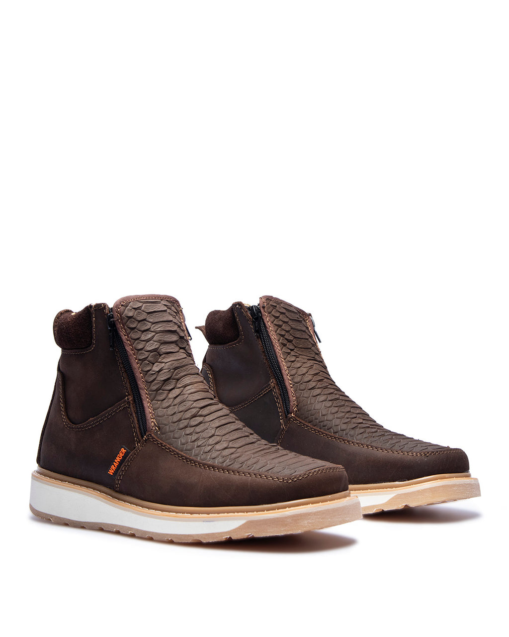 W. Ranger Boots / Brown Pytn Texture Embossed 1138