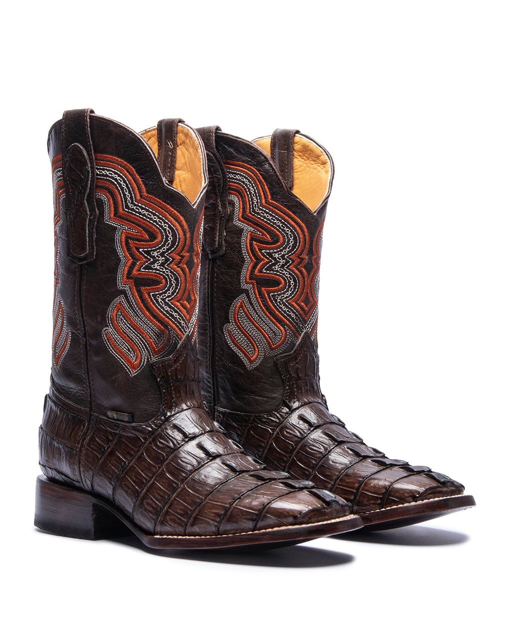 JP Western Boots - Brown Coco Cola Texture Embossed