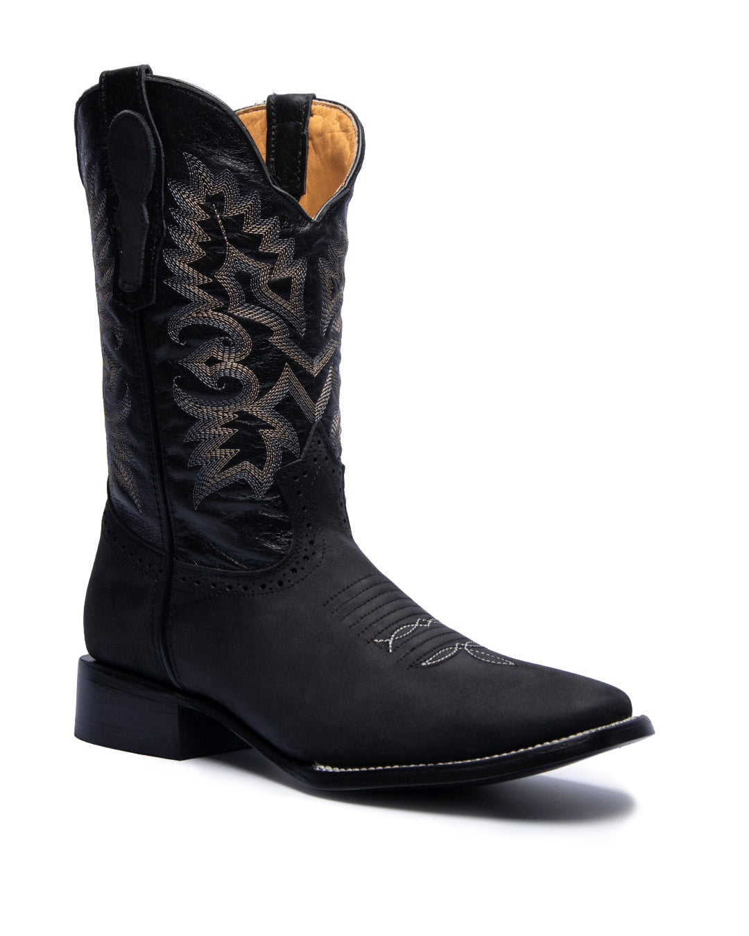 JP Western Boots - Full Black Creazy 400