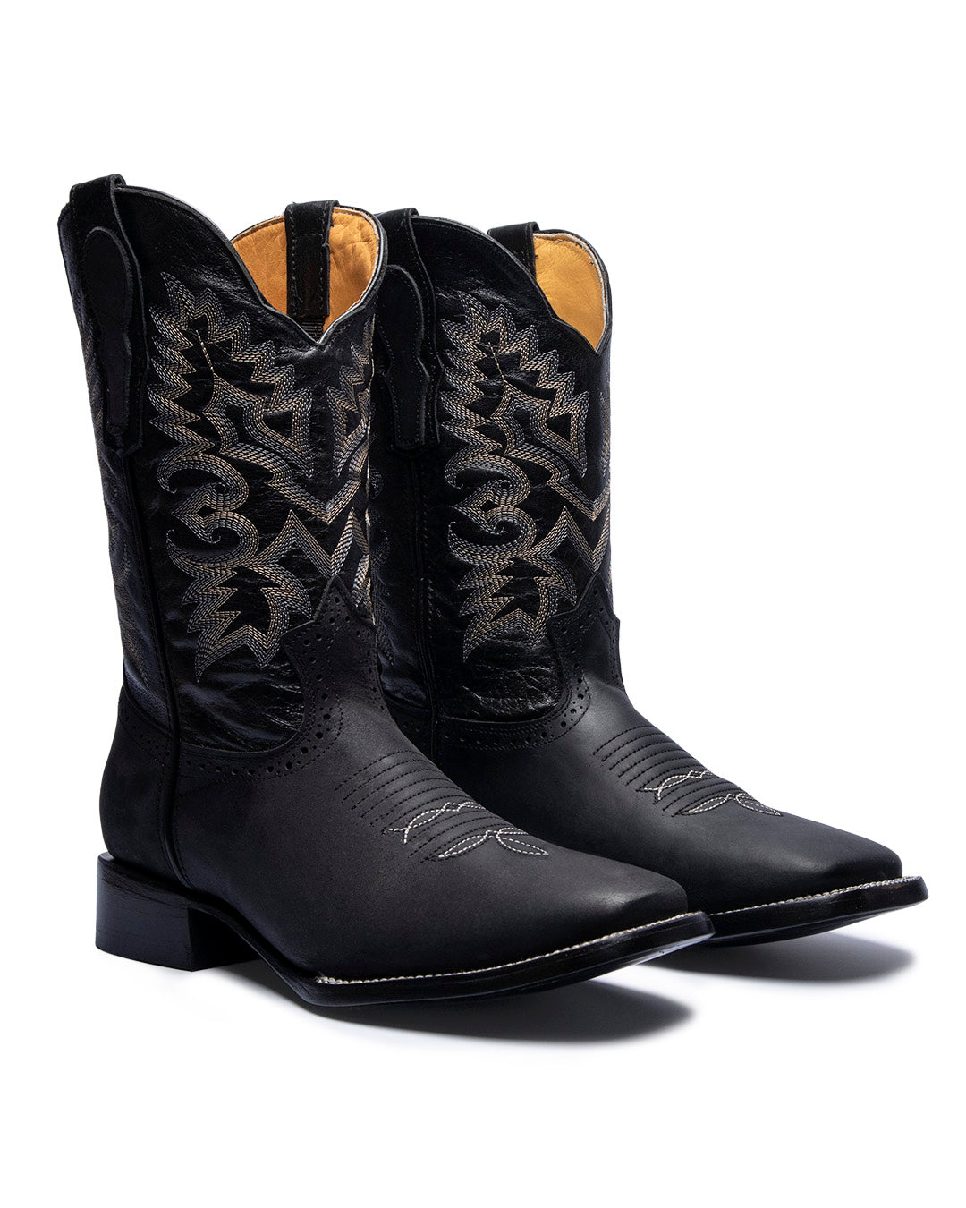 JP Western Boots - Full Black Creazy 400