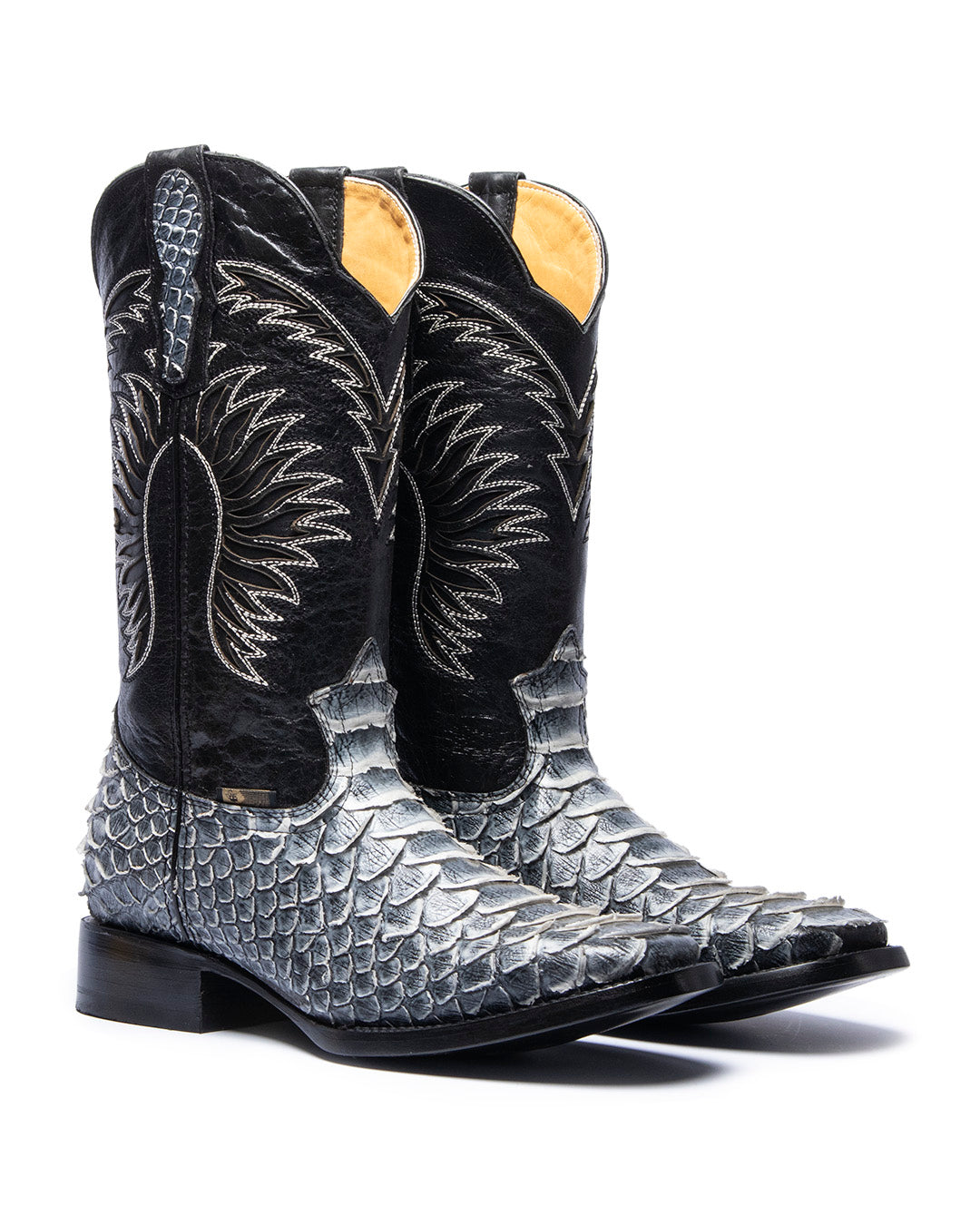 JP Western Boots - Bovine Leather Cowboy Boots with Textured Finish