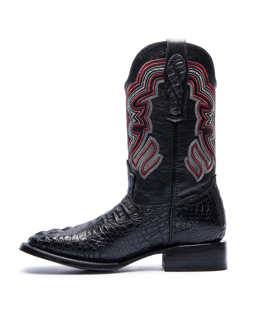 JP Western Boots - Black Nuca Texture Embossed