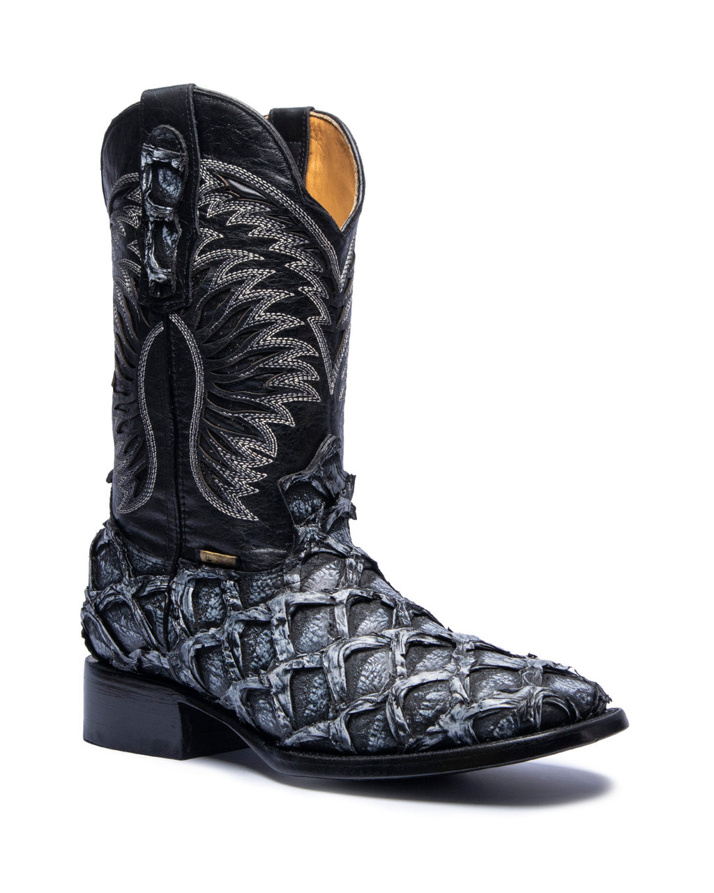 JP Western Boots - Ceniza Pirarucu Texture Embossed