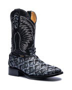 JP Western Boots - Ceniza Pirarucu Texture Embossed