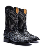 JP Western Boots - Ceniza Pirarucu Texture Embossed