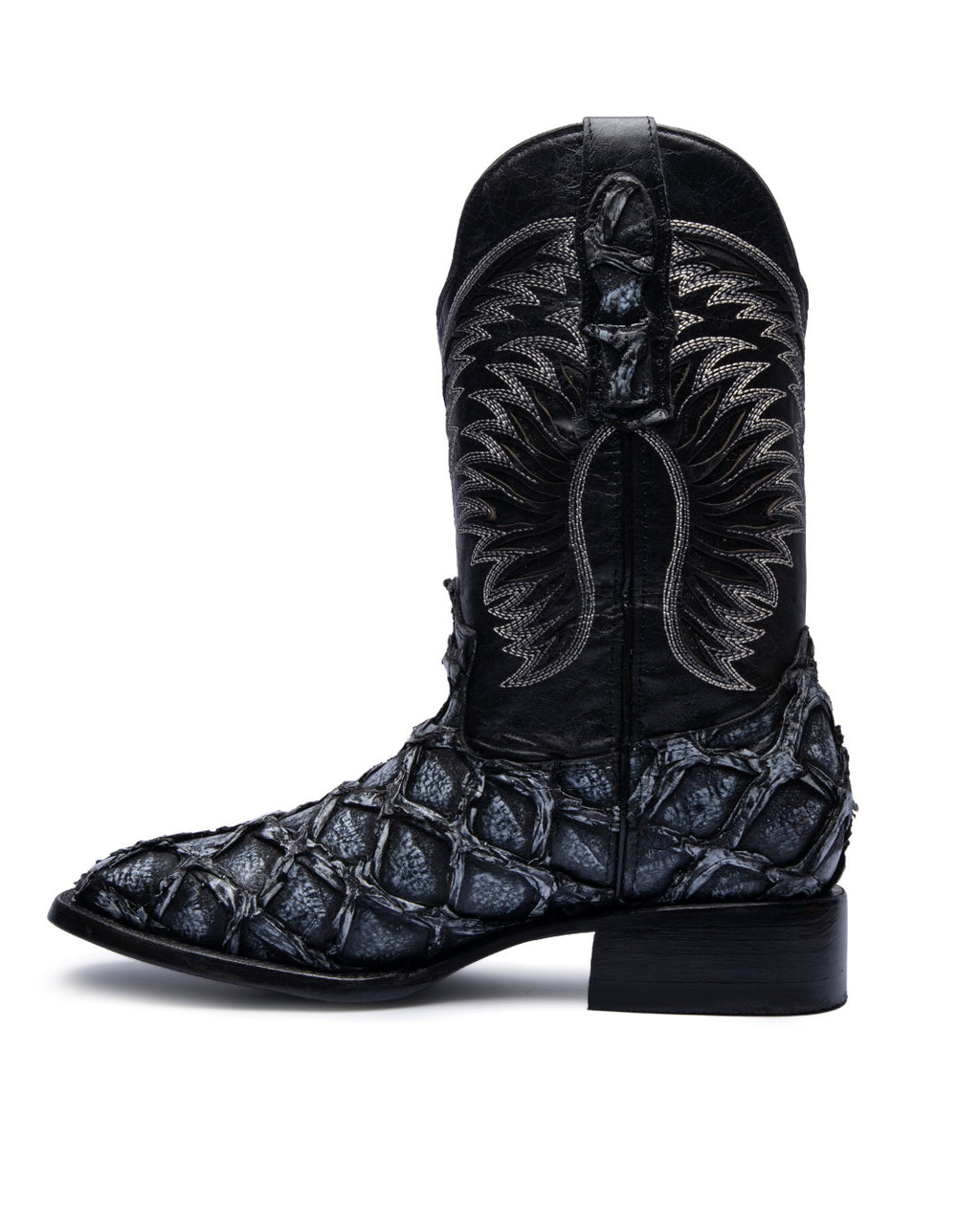 JP Western Boots - Ceniza Pirarucu Texture Embossed