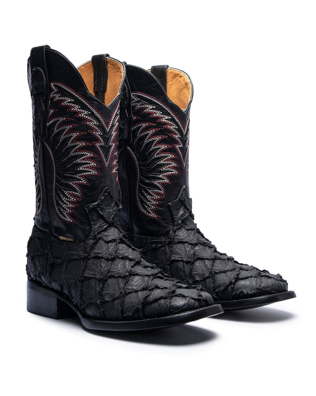 JP Western Boots - Black Praruk Print Embossed