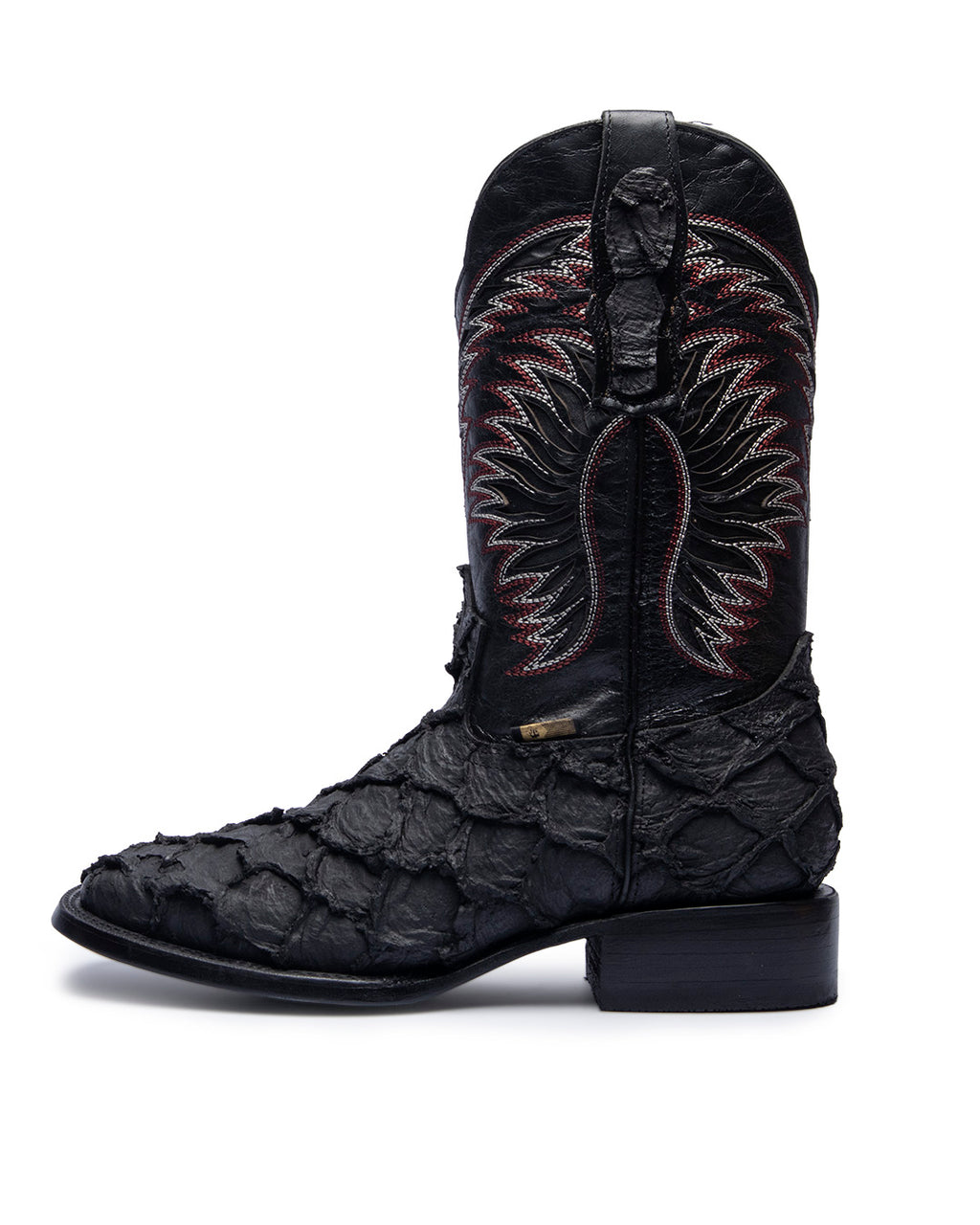 JP Western Boots - Black PlRARUCU Print Embossed