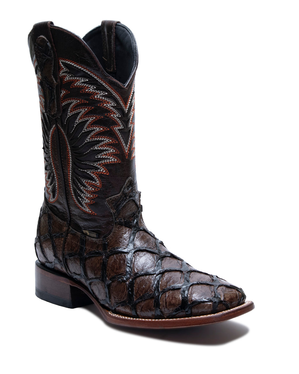 JP Western Boots - Brown Pirarucu