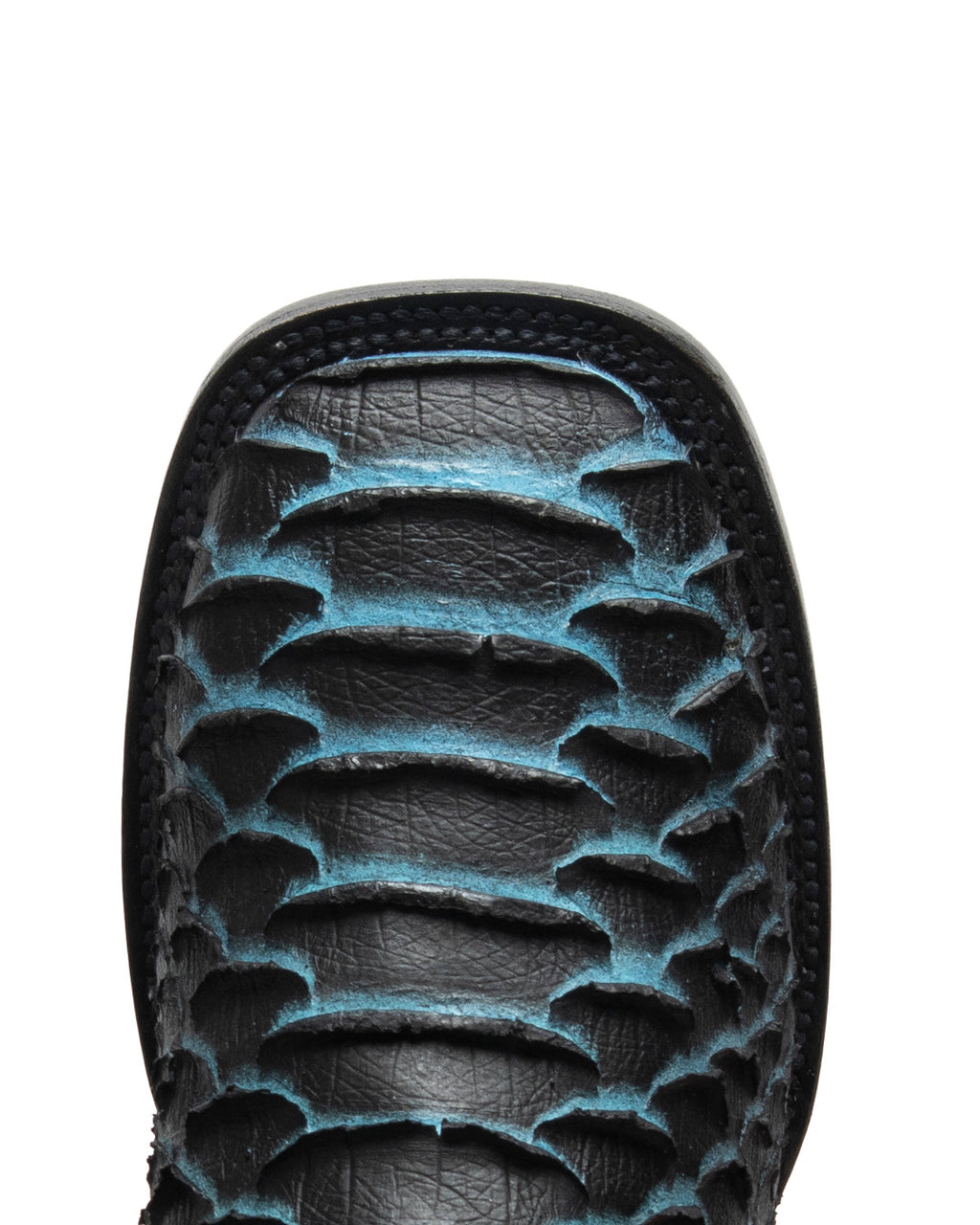 JP Western Boots - Blue Black Python Python Embossed