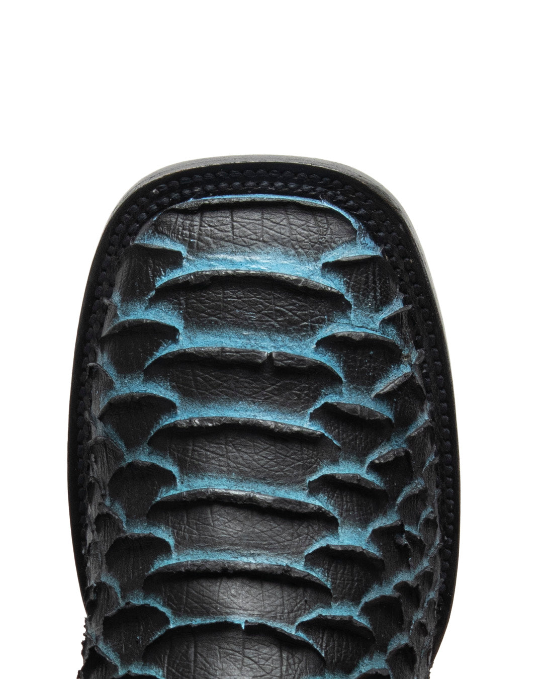 JP Western Boots - Blue Black Python Python Embossed