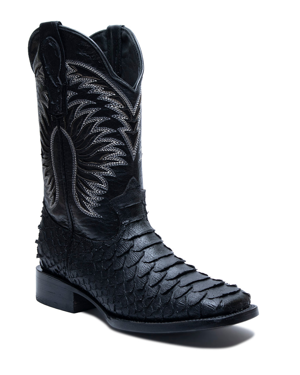 JP Western Boots - Black Python