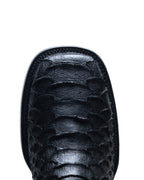 JP Western Boots - Black Python