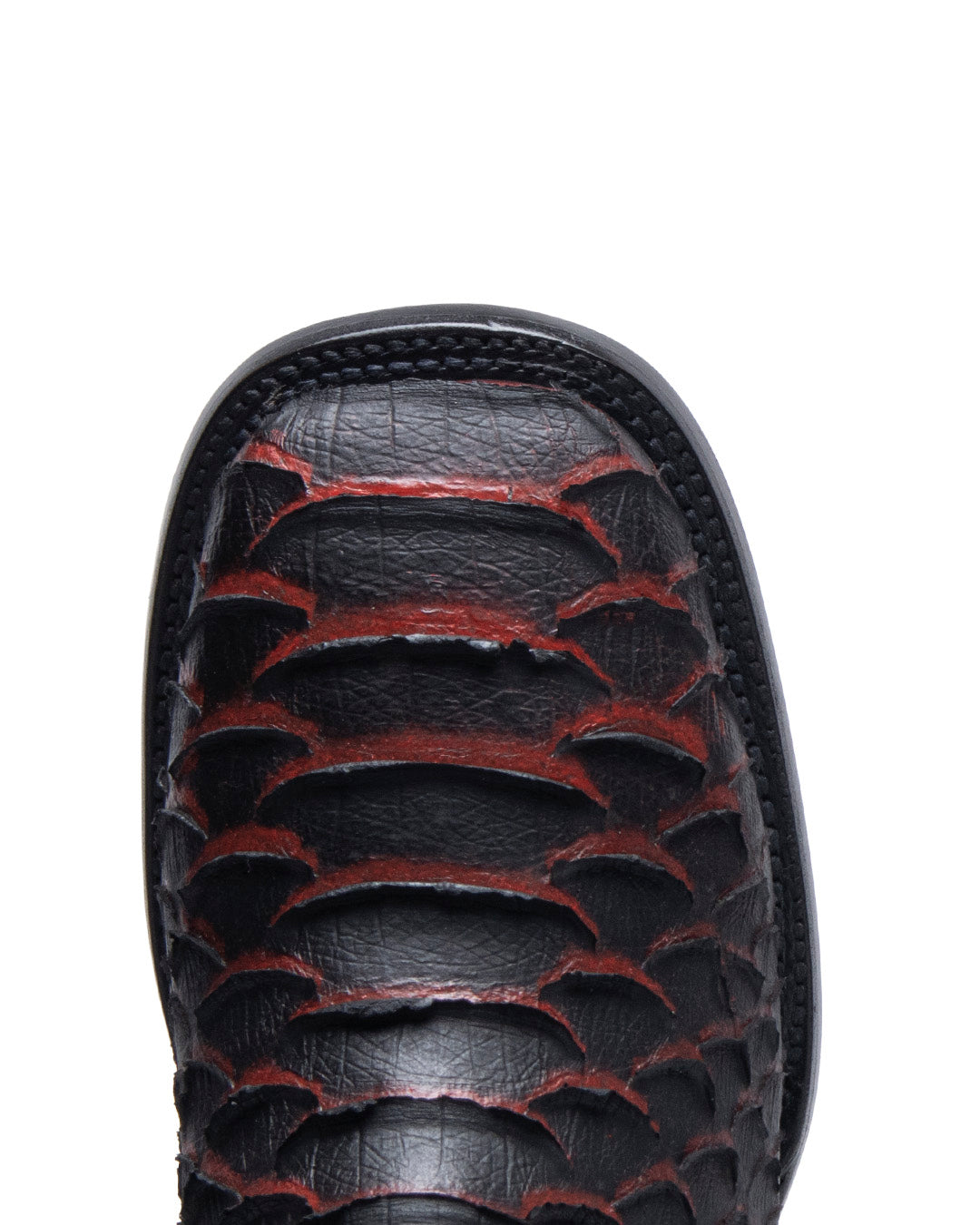 JP Western Boots - Black Red Python
